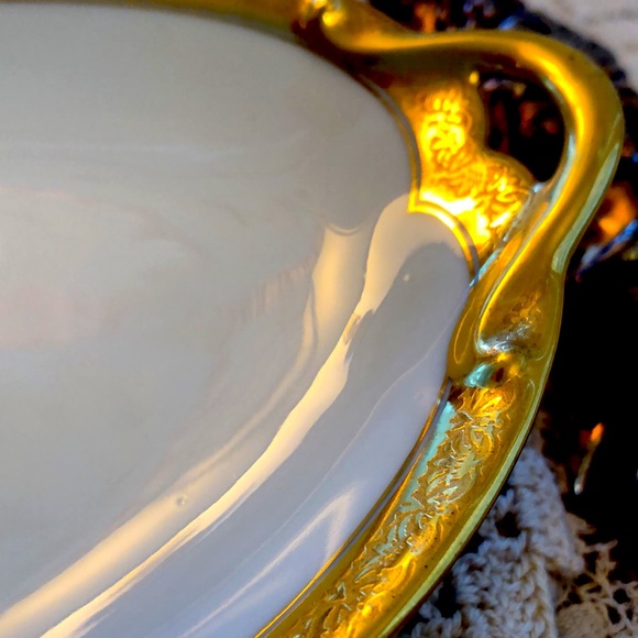 EUC- Uber Rare GDA France Haviland Limoges Calvados Double Handled Olive Platter - Picture 7 of 12